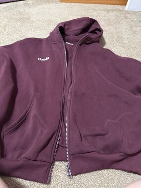 Comfit Maroon Full-Zip Hoodie with Hood